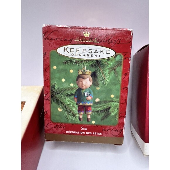 Vintage Hallmark Keepsake Christmas Ornaments Mixed Lot Of 15 Family Mom Dad Son - Picture 11 of 15